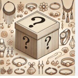 Mystery Box of 20 Jewelry Pieces Wholesale Necklaces, Bracelets, Rings, Earrings